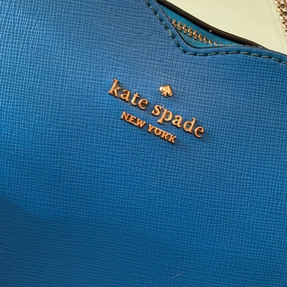 Kate Spade Vibrant Blue Heart Mini Bag as is - Picture 5 of 8